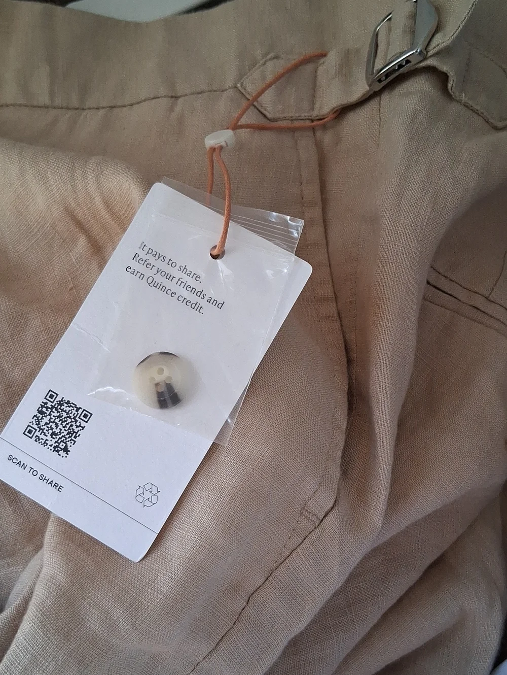 Quince 100% European Linen Dress Pants Drifwood 32×32